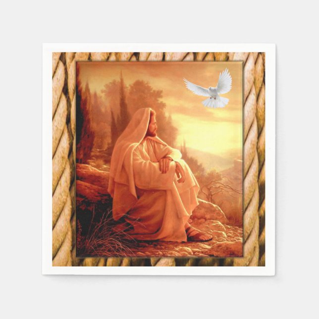 Serviette En Papier Papier Jésus Christ (Devant)