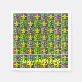 Serviette En Papier Papier jetable MARDI GRAS Fleur de Lis