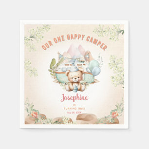 Serviette En Papier Papier Joyeuse Campeuse d'été pour 1er Anniversair