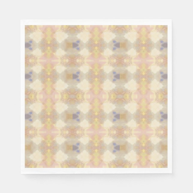 Serviette En Papier Papier Kaleidoscope Pastel doux (Devant)