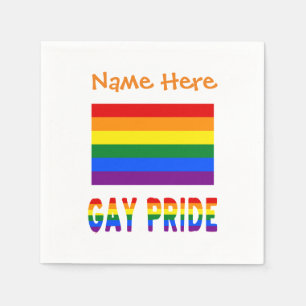 Serviette En Papier Papier LGBTQ Gay Pride personnalisé