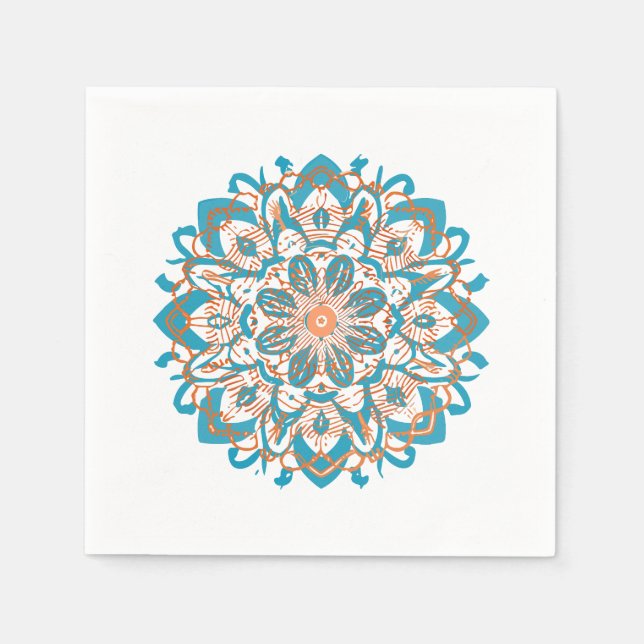Serviette En Papier papier mandala Zoom (Devant)