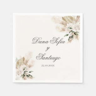 Serviette En Papier Papier Mariage Boho Napkin