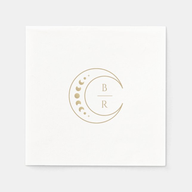 Serviette En Papier Papier Mariage céleste Napkin (Devant)