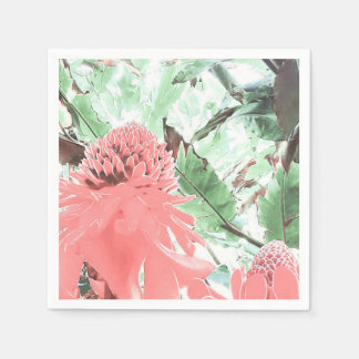 Serviette En Papier Papier Mariage de pêche tropicale Napkin