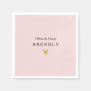 Serviette En Papier Papier Mariage Gold Heart personnalisé