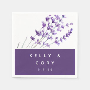 Serviette En Papier Papier Mariage lavande Napkin