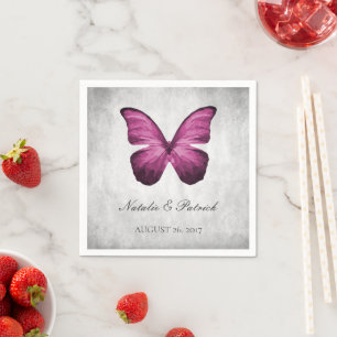 Serviette En Papier Papier Mariage Magenta Papier