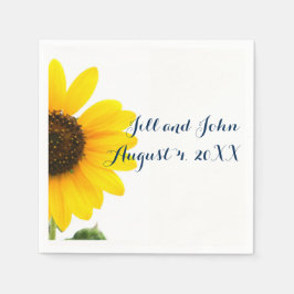 Serviette En Papier Papier Mariage Sunny Sunflower