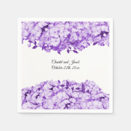 Serviette En Papier Papier Mariage violet monochromatique