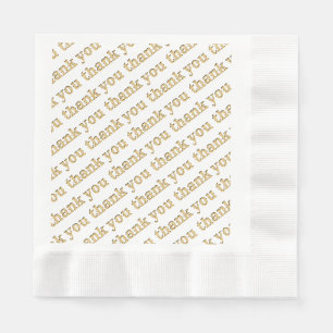 Serviette En Papier Papier Merci Napkins Or