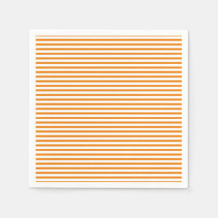 Serviette En Papier Papier motif à rayures blanches orange d'abricot