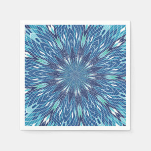Serviette En Papier Papier Motif bleu cool