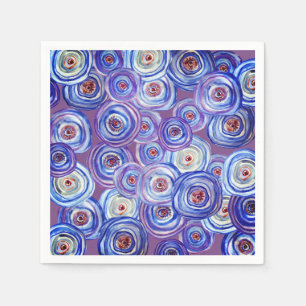 Serviette En Papier Papier Motif Purple Circles
