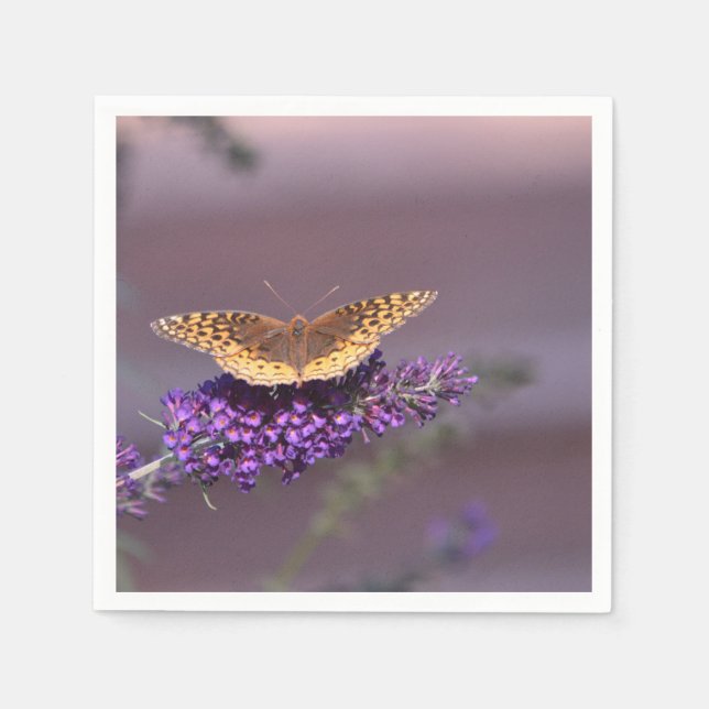 Serviette En Papier Papier mouchoir Papillon Purple Heaven (Devant)