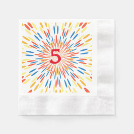 Serviette En Papier Papier Napkin avec conception abstraite Age 5