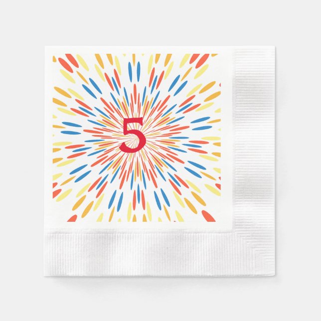 Serviette En Papier Papier Napkin avec conception abstraite Age 5 (Devant)