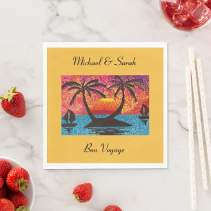 Serviette En Papier Papier Napkin - Bon Voyage