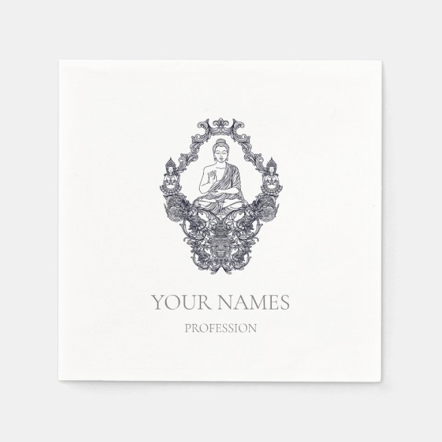 SERVIETTE EN PAPIER PAPIER NAPKIN : BUDDHA (Devant)
