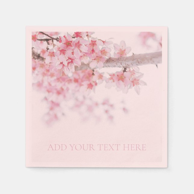 SERVIETTE EN PAPIER PAPIER NAPKIN : CHERRY BLOSSOM (Devant)