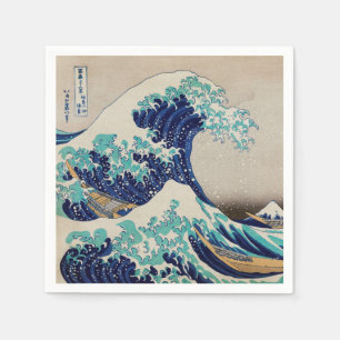 SERVIETTE EN PAPIER PAPIER NAPKIN : HOKUSAI : LA VAGUE