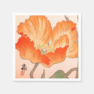 SERVIETTE EN PAPIER PAPIER NAPKINS JAPONAIS POPPY