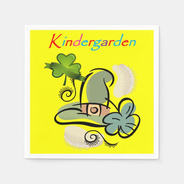 Serviette En Papier Papier Napkins St. Patrick's Day Kindergarden (Devant)