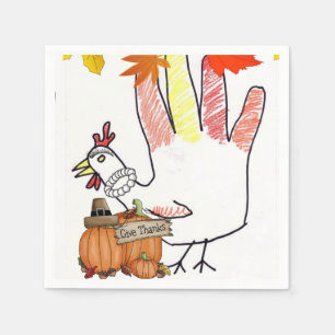 Serviette En Papier Papier Napkins Thanksgiving