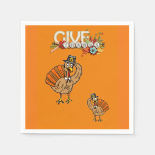 Serviette En Papier Papier Napkins Thanksgiving