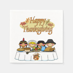 Serviette En Papier Papier Napkins Thanksgiving