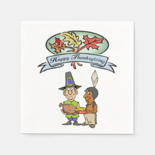 Serviette En Papier Papier Napkins Thanksgiving