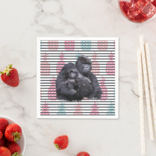 Serviette En Papier Papier Naples, Gorilla Baby Ananas