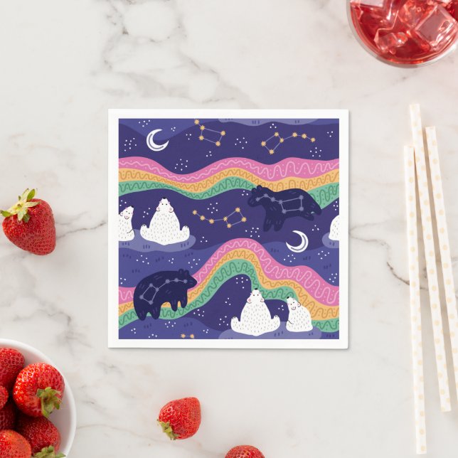Serviette En Papier Papier Northern Lights (En situation)