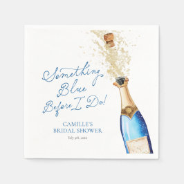 Serviette En Papier Papier nuptial de Brunch bleu