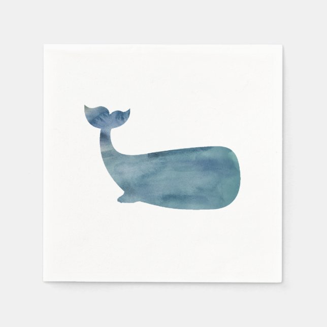 Serviette En Papier Papier océanique de baleine Napkin (Devant)