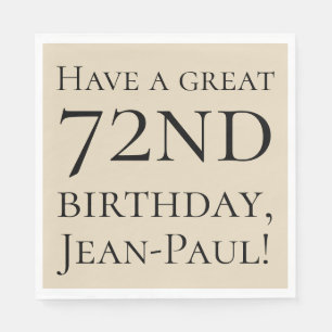 Serviette En Papier Papier ordinaire 72e anniversaire serviettes