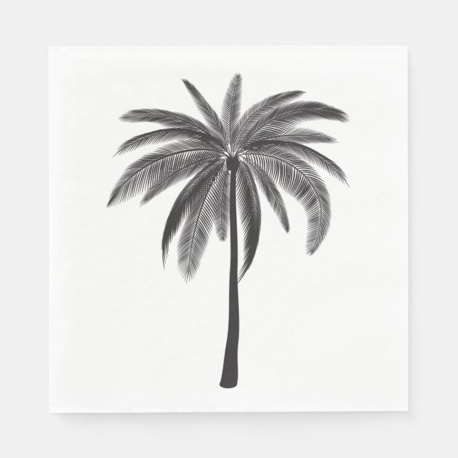 Serviette En Papier Papier Palm Tree Napkin (Devant)