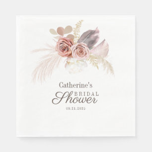 Serviette En Papier Papier Pampa Tan Terracotta pour Mariage