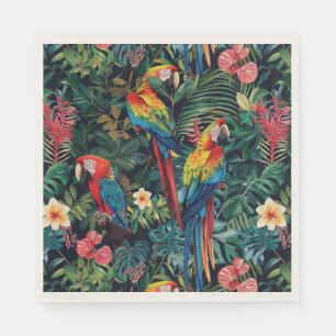 Serviette En Papier Papier Parrot Jungle