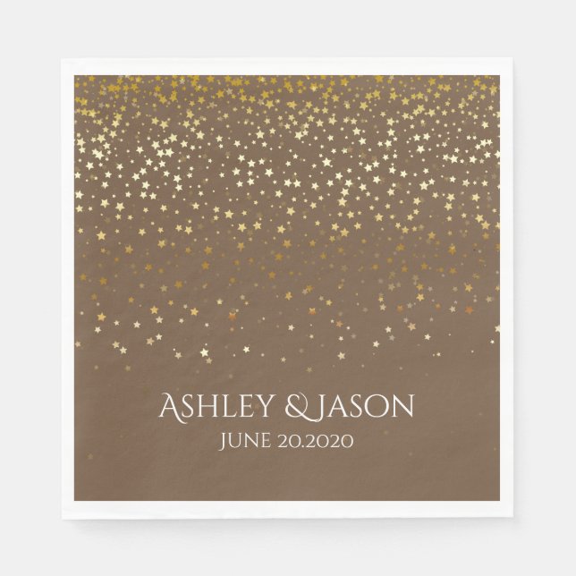 SERVIETTE EN PAPIER PAPIER PARTY DISPOSABLE NAPKINS PETITE ÉTOILES D'O (Devant)