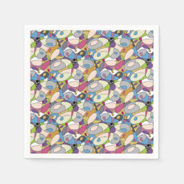 Serviette En Papier Papier Pastel Abstrait Napkin