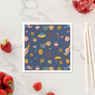 Serviette En Papier Papier Patriotique USA Napkin