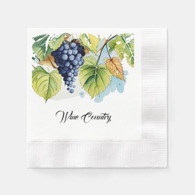 Serviette En Papier Papier Pays Vin (Devant)