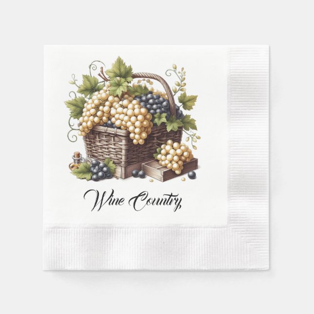 Serviette En Papier Papier Pays Vin (Devant)