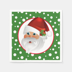 Serviette En Papier Papier Père Noël de Noël