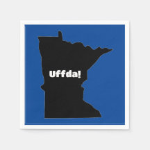 Papier personnalisable Napkin, Minnesota, Uffda