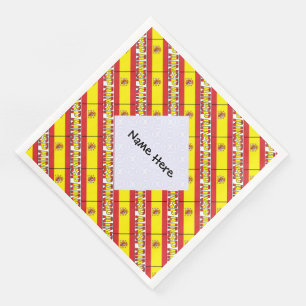 Serviette En Papier Papier personnalisé en carrelage avec drapeau d'Es