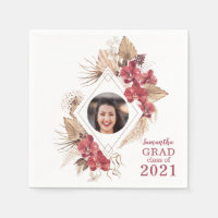 Papier photo de graduation personnalisée Napkin