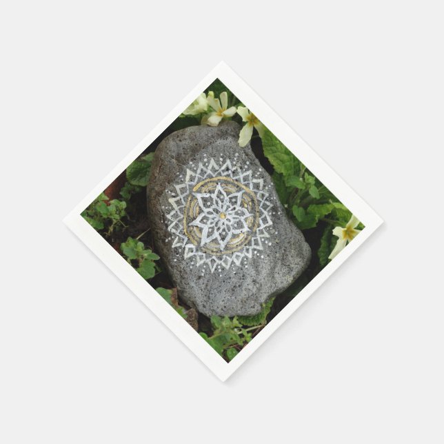 Serviette En Papier Papier photo Mandala Stone (Coin)