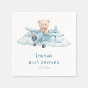 Serviette En Papier Papier pilote d'ours en peluche mignon Napkin
